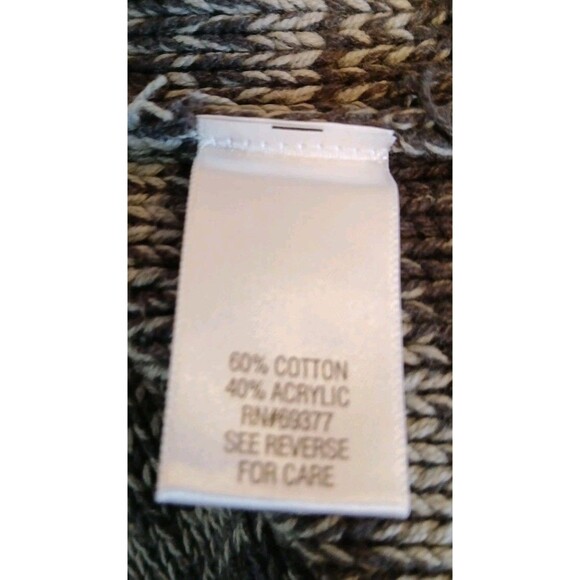 NWT Sonoma Life +style Shawl Cardigan Sweater 3button Light/ Dark Grays Womens M - Picture 16 of 16